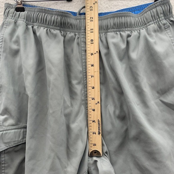 Nike Swim Trunks Mens XL Gray Blue Sports Athletic Cargo Pocket Bathing Suit 6" - Picture 8 of 13